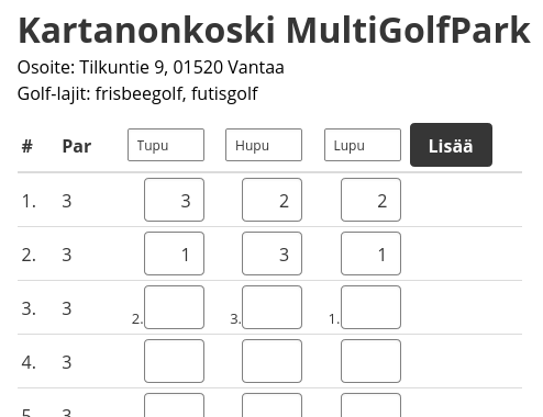 Golflaskuri.fi toiminnassa